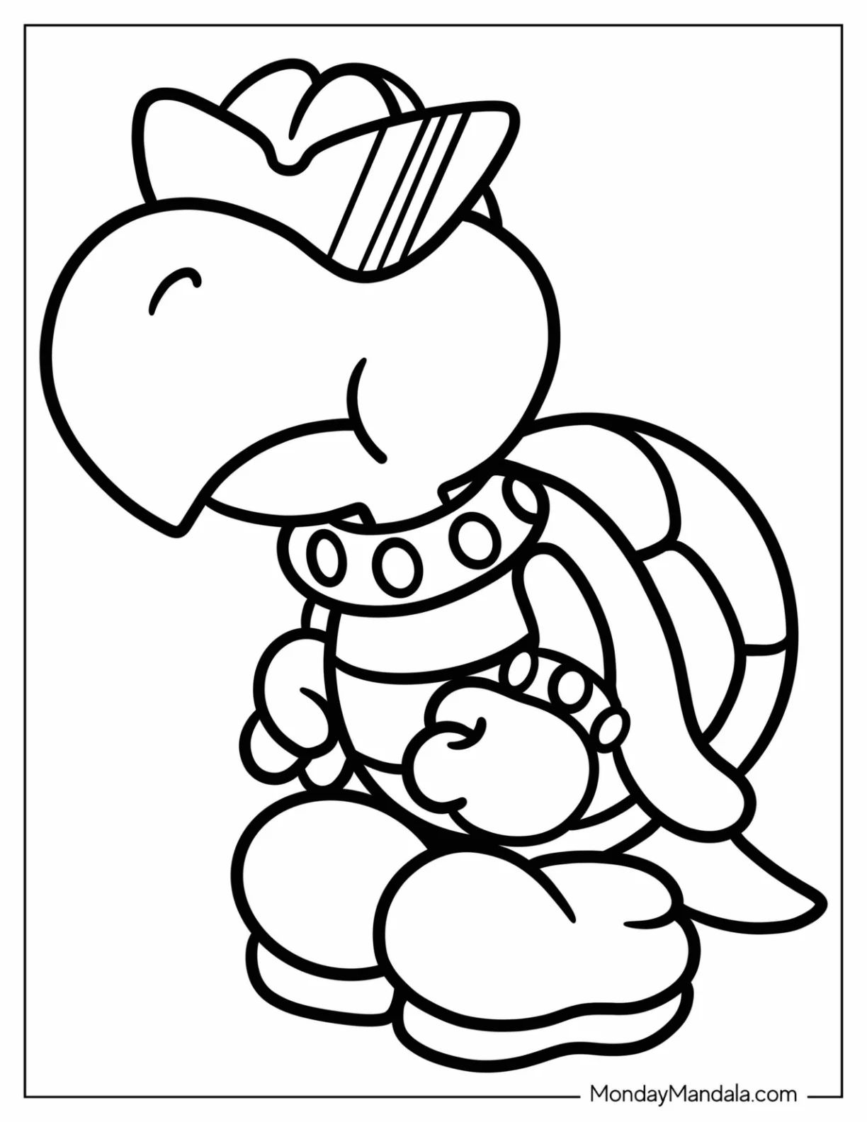 Çocuklar İçin Koopa Troopa Boyama Sayfaları 