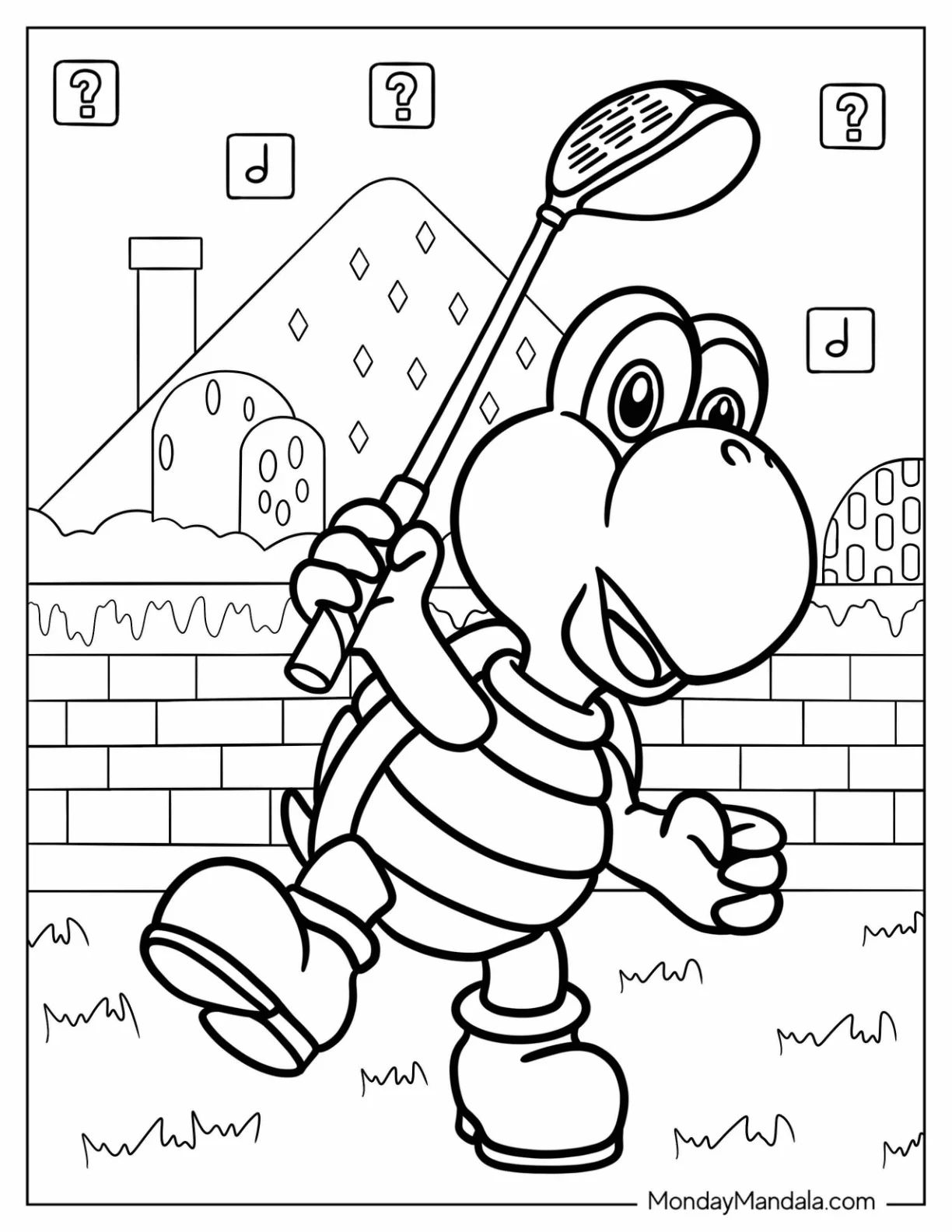 Çocuklar İçin Koopa Troopa Boyama Sayfaları 