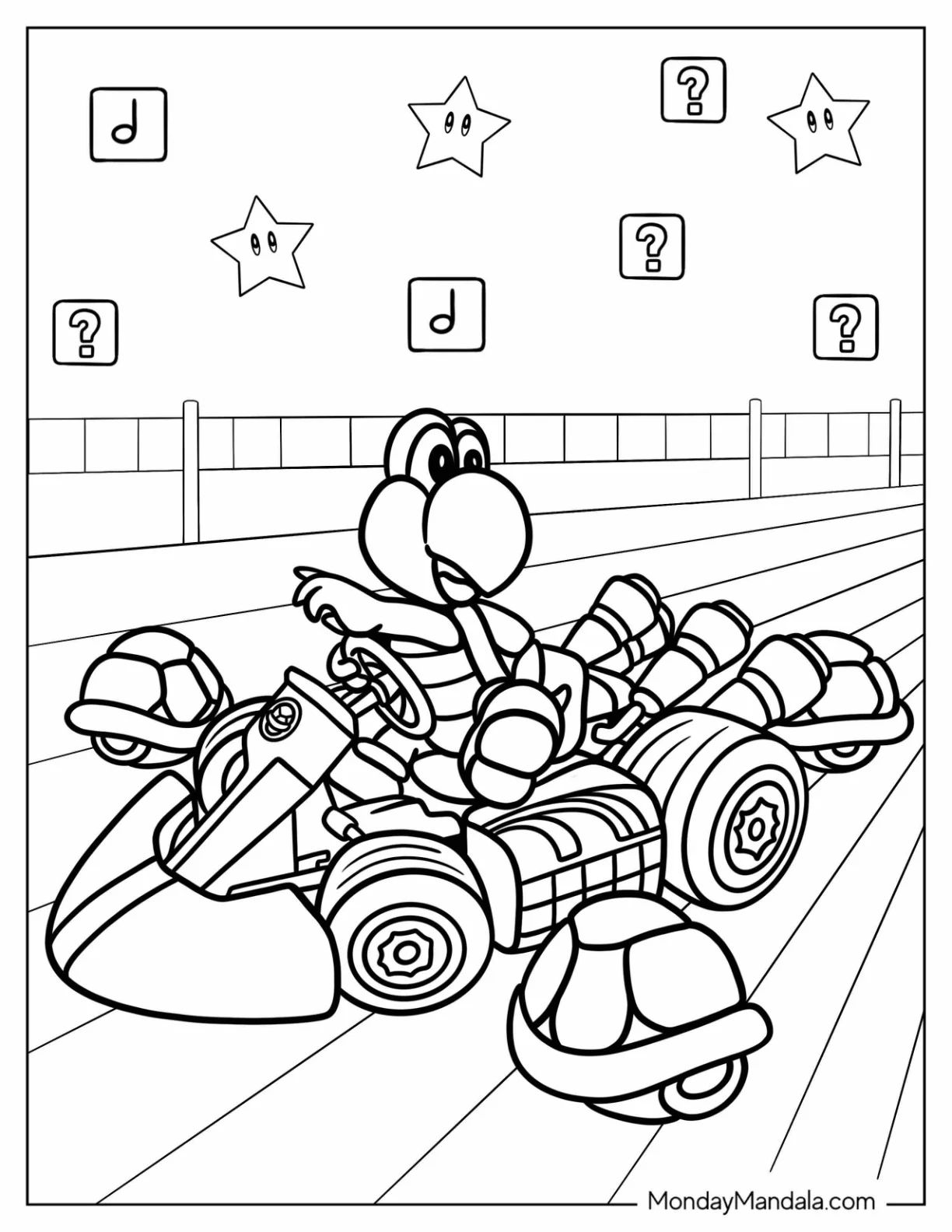 Çocuklar İçin Koopa Troopa Boyama Sayfaları 