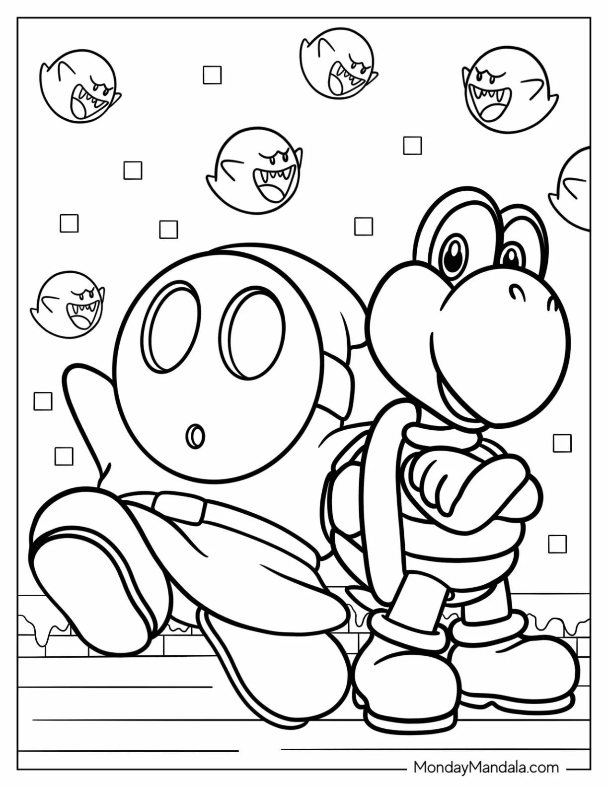 Çocuklar İçin Koopa Troopa Boyama Sayfaları 