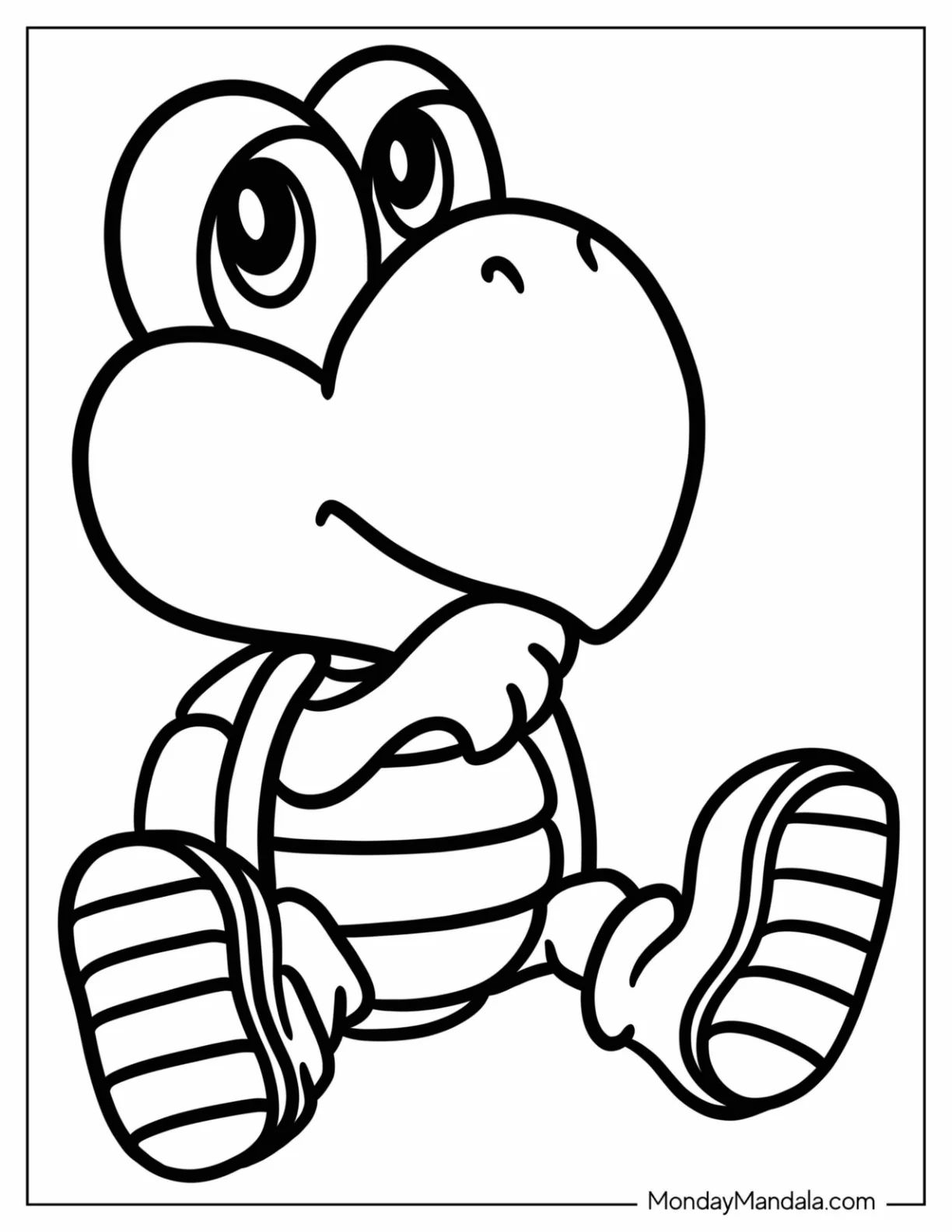 Çocuklar İçin Koopa Troopa Boyama Sayfaları 