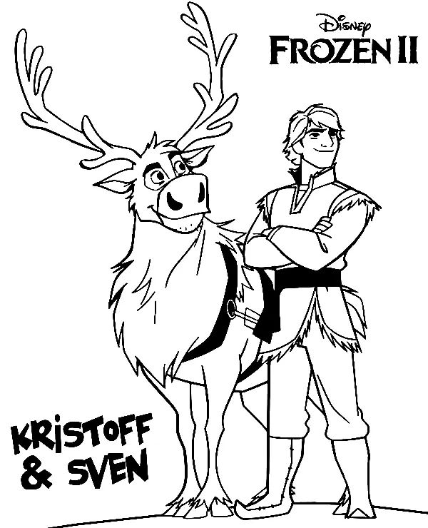 Çocuklar İçin Kristoff Boyama Sayfaları 