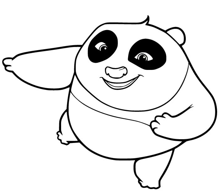 Çocuklar İçin Kung Fu Panda Boyama Sayfaları 