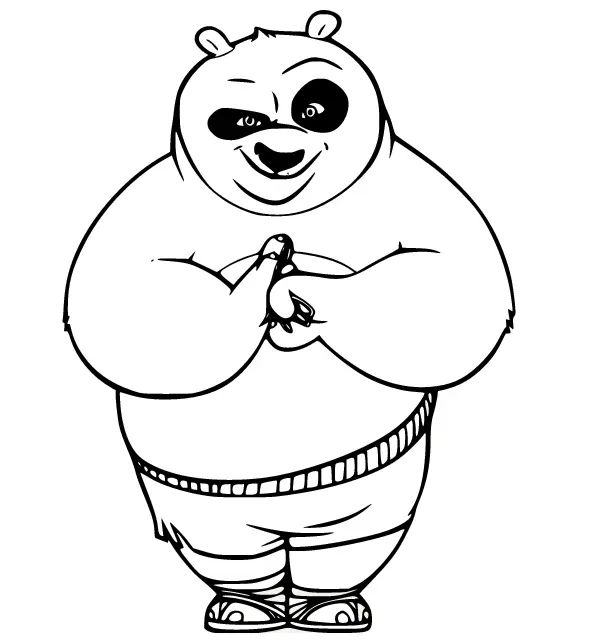 Çocuklar İçin Kung Fu Panda Boyama Sayfaları 
