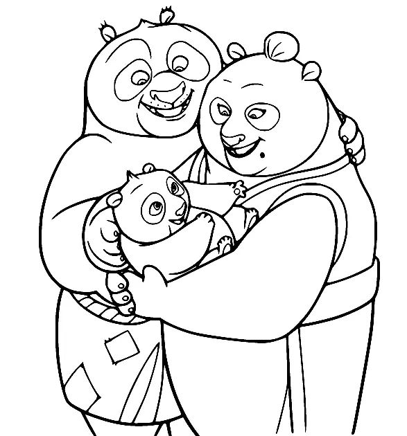 Çocuklar İçin Kung Fu Panda Boyama Sayfaları 
