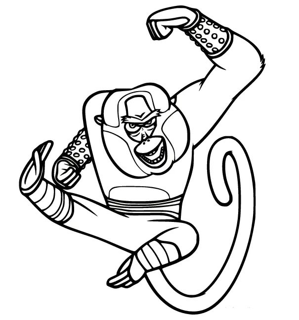 Çocuklar İçin Kung Fu Panda Boyama Sayfaları 