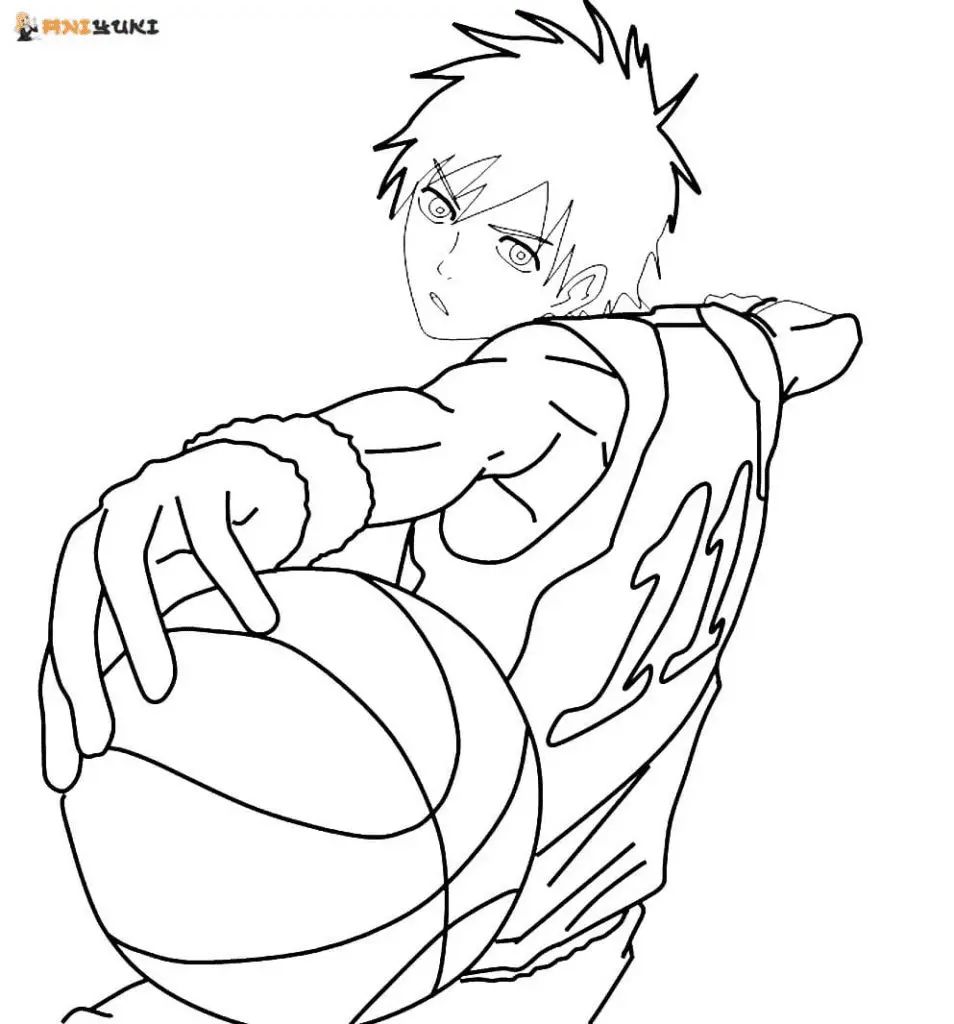 Çocuklar İçin Kuroko- No Basket Boyama Sayfaları 