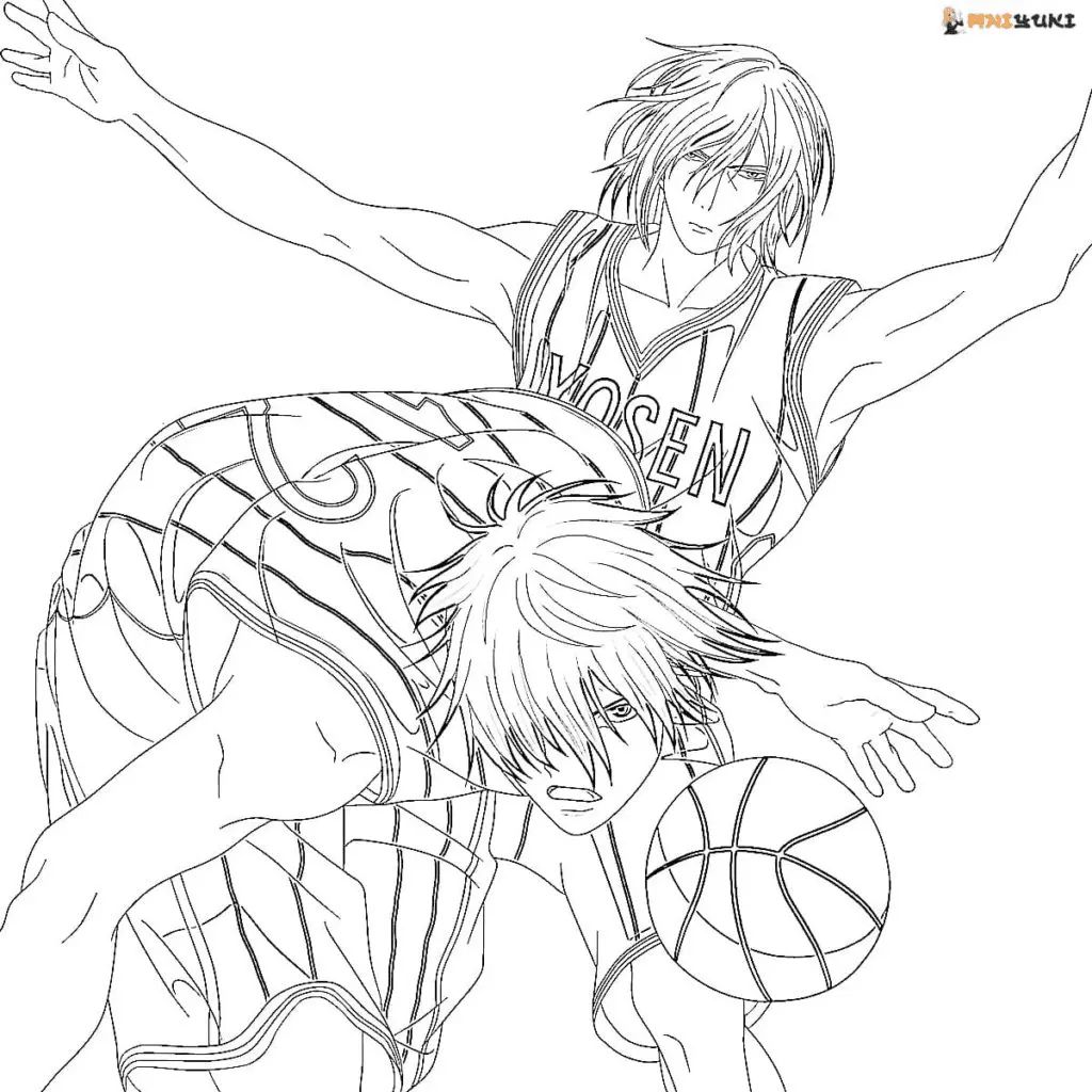 Çocuklar İçin Kuroko- No Basket Boyama Sayfaları 