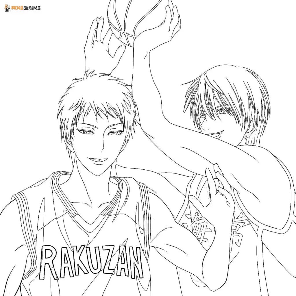 Çocuklar İçin Kuroko- No Basket Boyama Sayfaları 