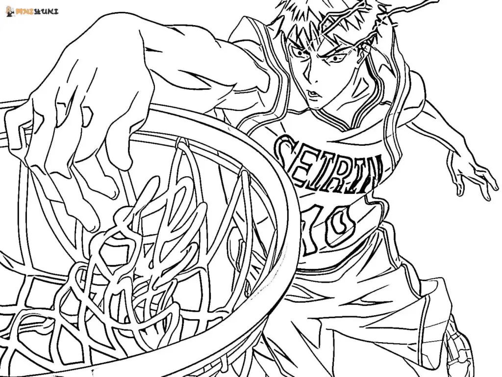 Çocuklar İçin Kuroko- No Basket Boyama Sayfaları 