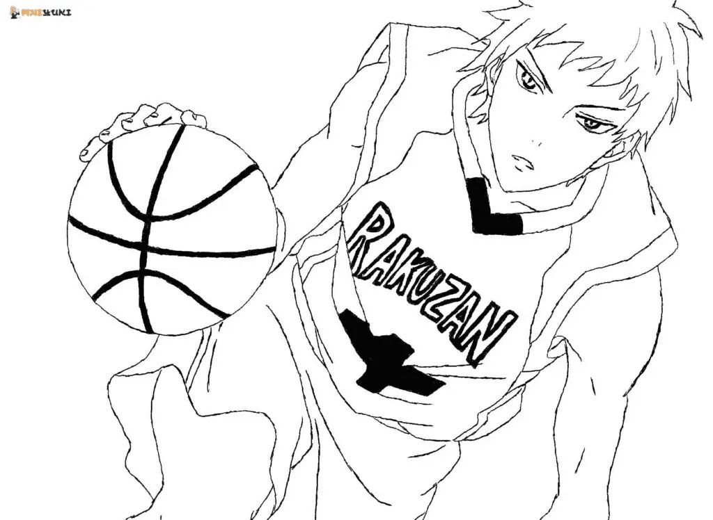 Çocuklar İçin Kuroko- No Basket Boyama Sayfaları 