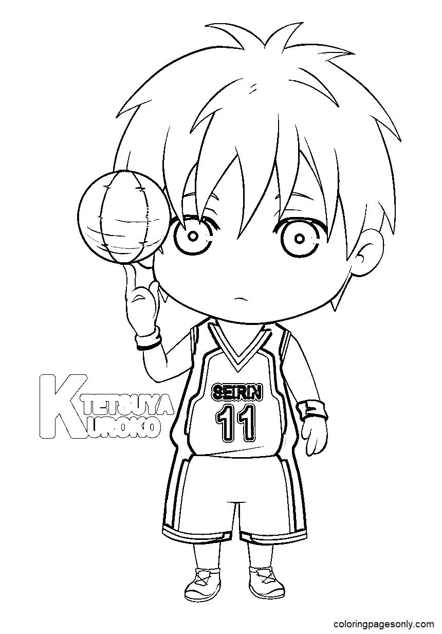 Çocuklar İçin Kuroko- No Basket Boyama Sayfaları 