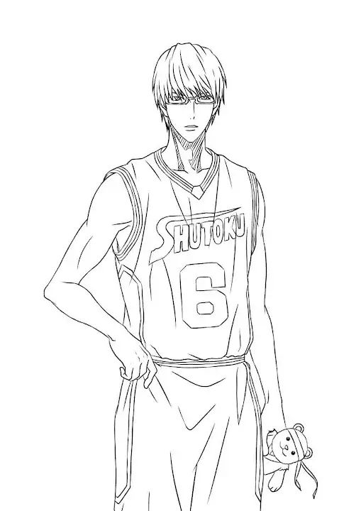 Çocuklar İçin Kuroko- No Basket Boyama Sayfaları 