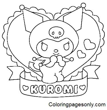 Çocuklar İçin Kuromi Boyama Sayfaları 