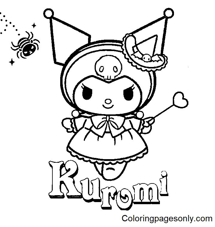Çocuklar İçin Kuromi Boyama Sayfaları 