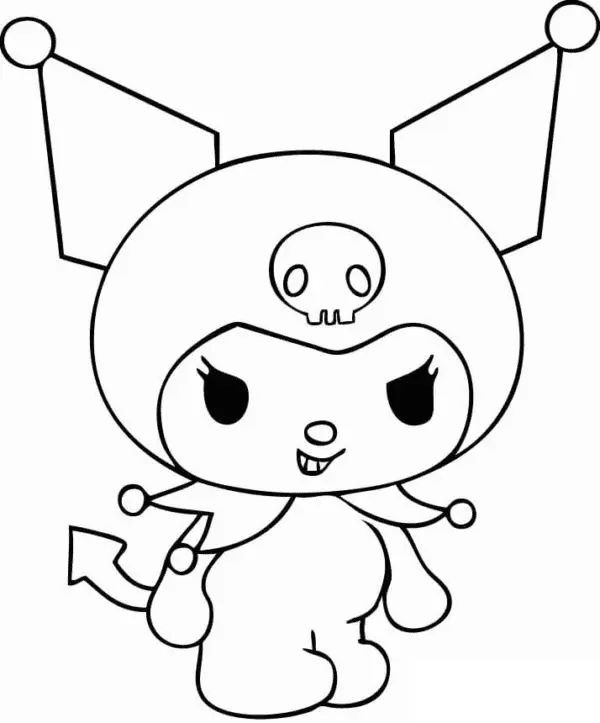 Çocuklar İçin Kuromi Boyama Sayfaları 