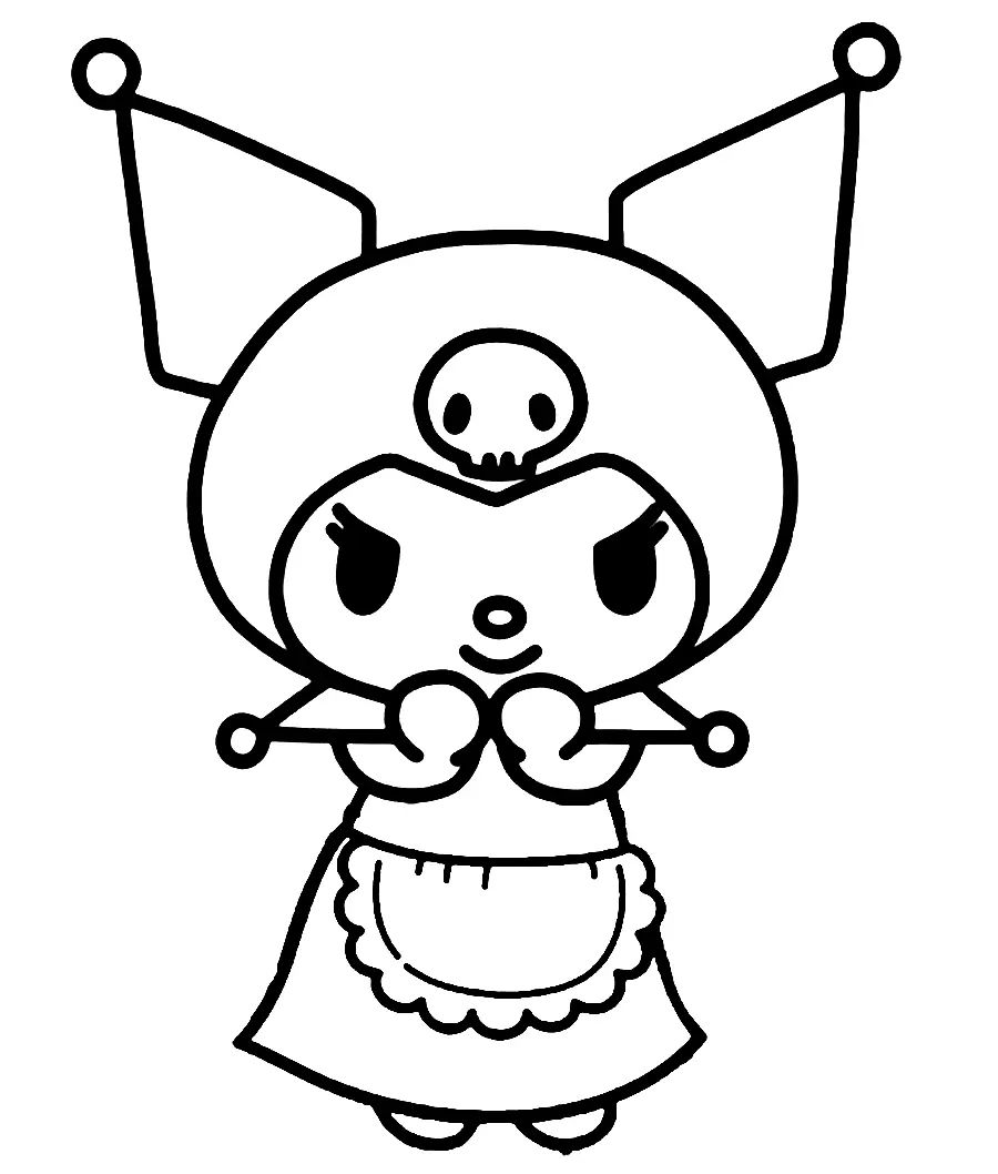 Çocuklar İçin Kuromi Boyama Sayfaları 