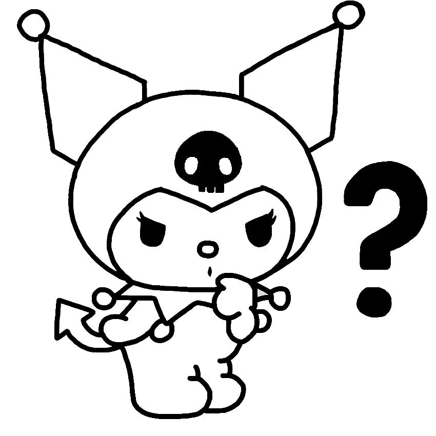 Çocuklar İçin Kuromi Boyama Sayfaları 