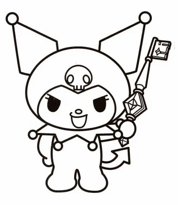 Çocuklar İçin Kuromi Boyama Sayfaları 