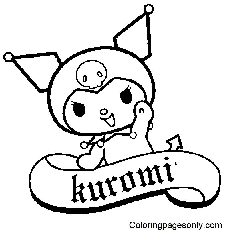 Çocuklar İçin Kuromi Boyama Sayfaları 