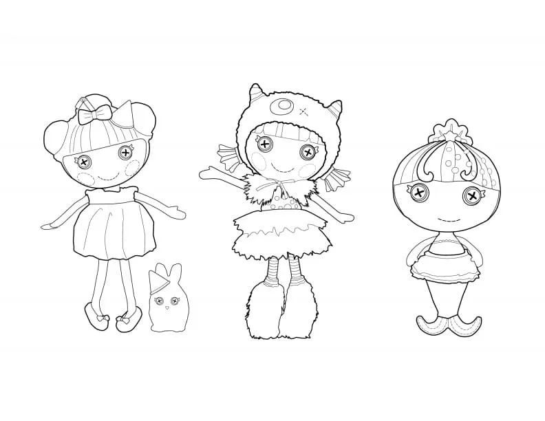 Çocuklar İçin Lalaloopsy Boyama Sayfaları 