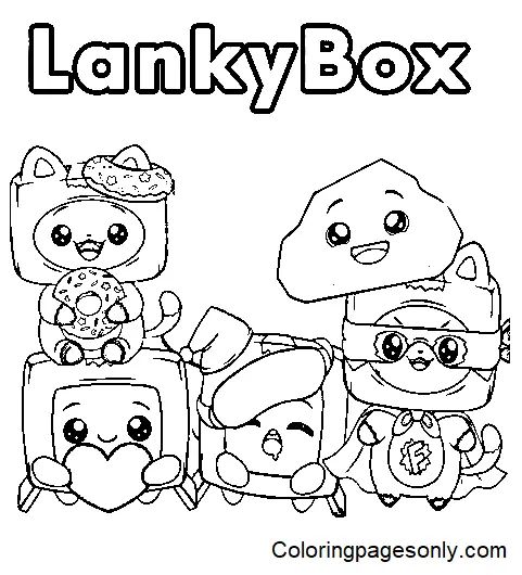 Çocuklar İçin Lankybox Boyama Sayfaları 