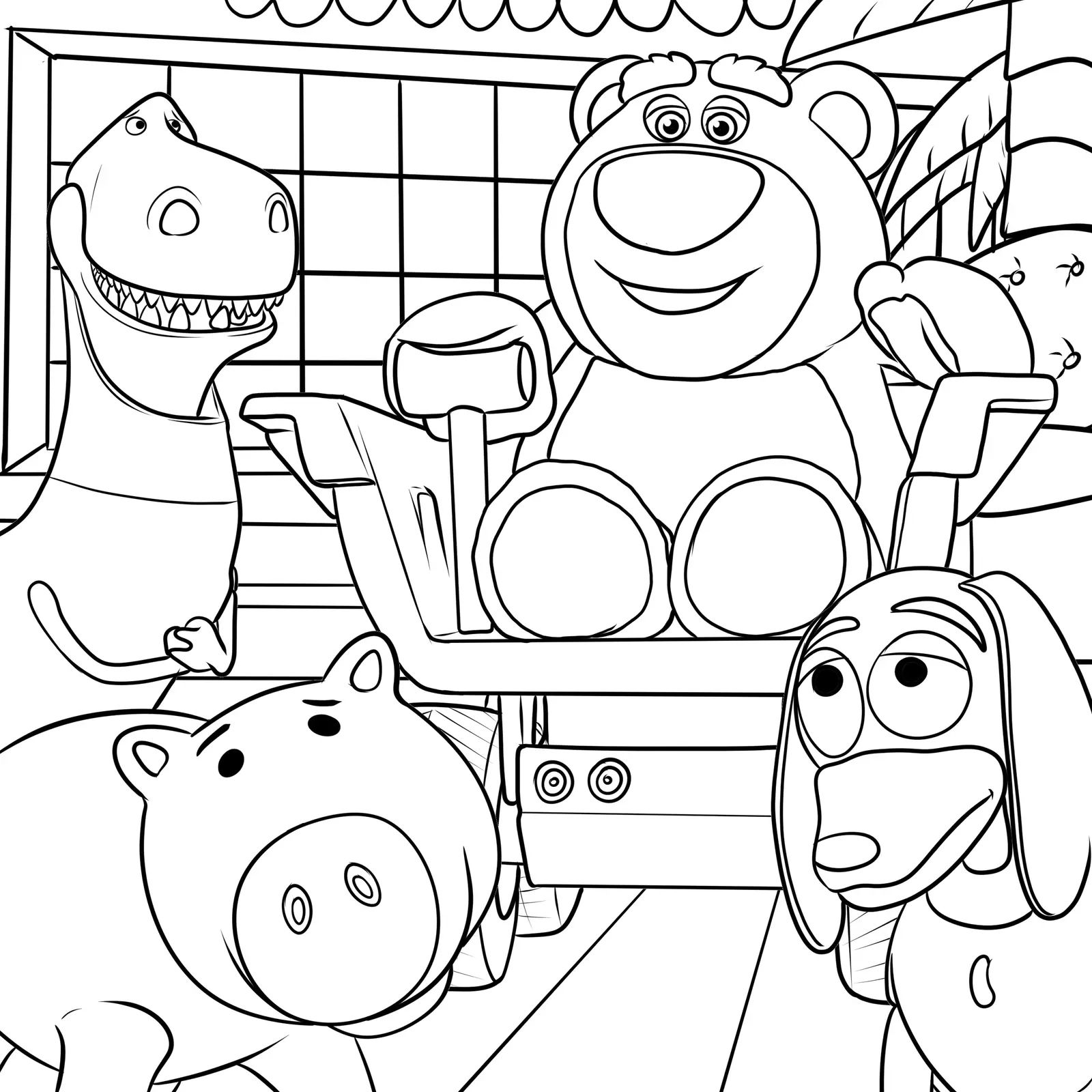 Çocuklar İçin lotso Boyama Sayfaları 