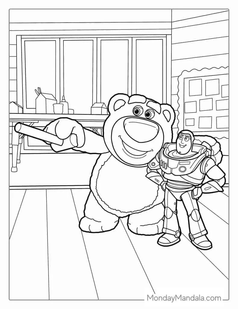 Çocuklar İçin lotso Boyama Sayfaları 
