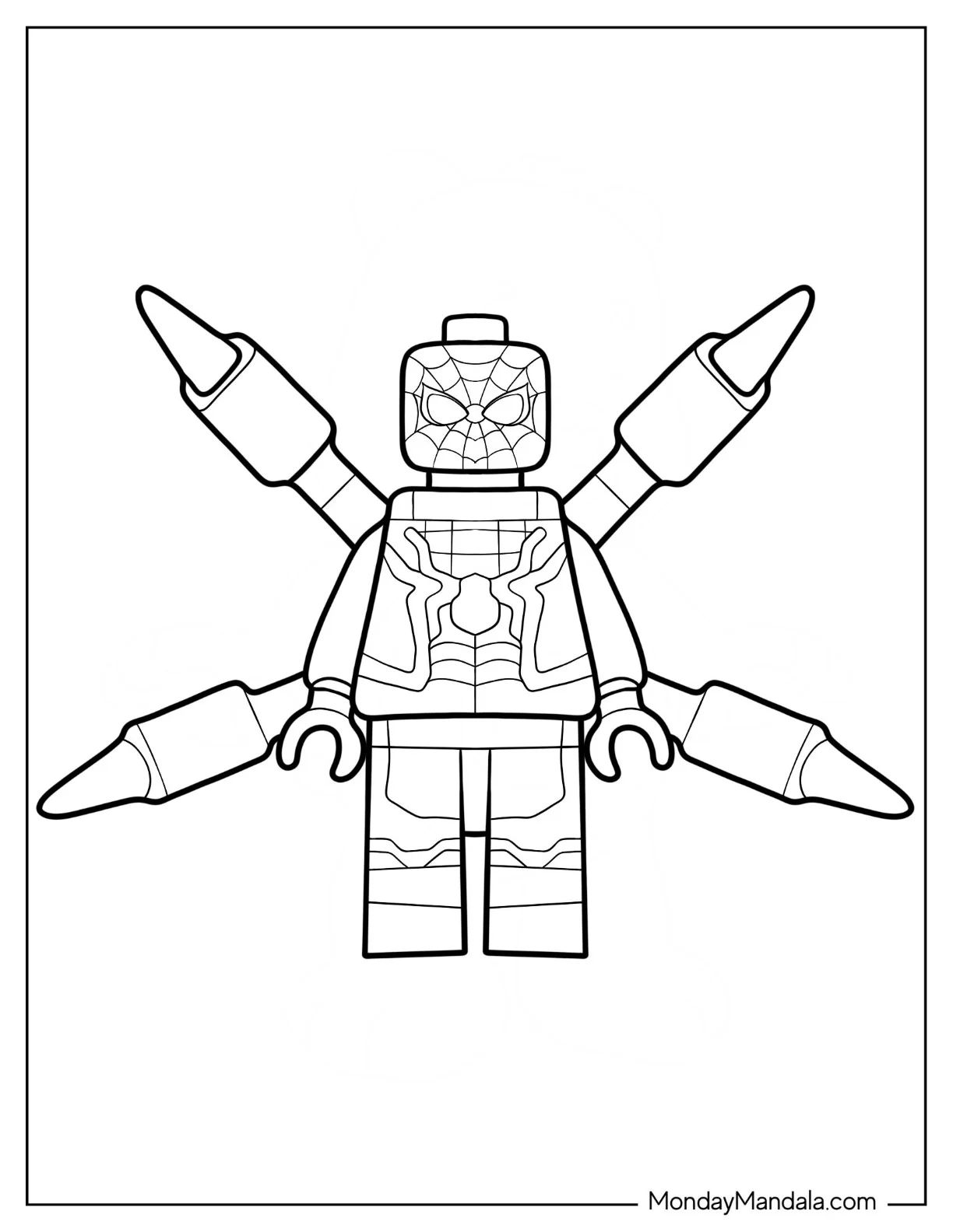 Çocuklar İçin Lego Avengers Boyama Sayfaları 