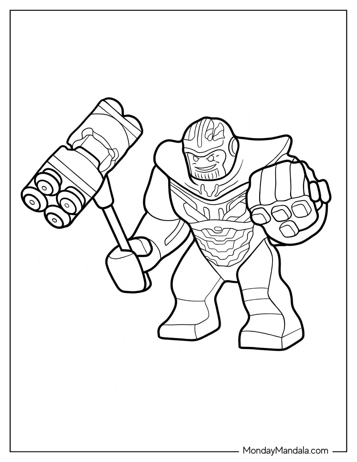Çocuklar İçin Lego Avengers Boyama Sayfaları 