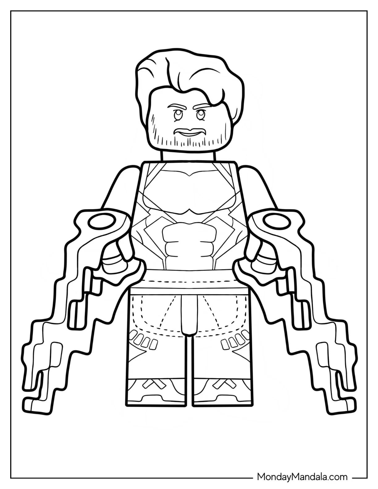 Çocuklar İçin Lego Avengers Boyama Sayfaları 