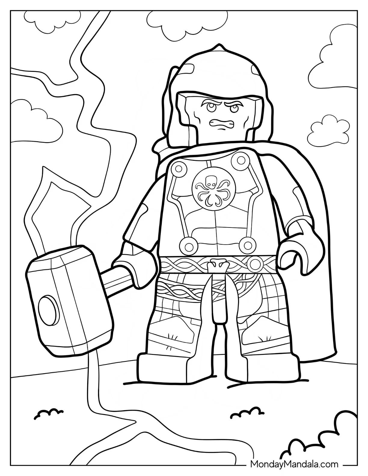 Çocuklar İçin Lego Avengers Boyama Sayfaları 