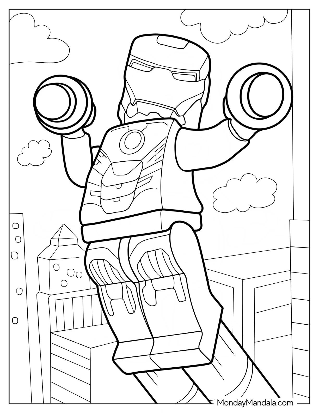 Çocuklar İçin Lego Avengers Boyama Sayfaları 