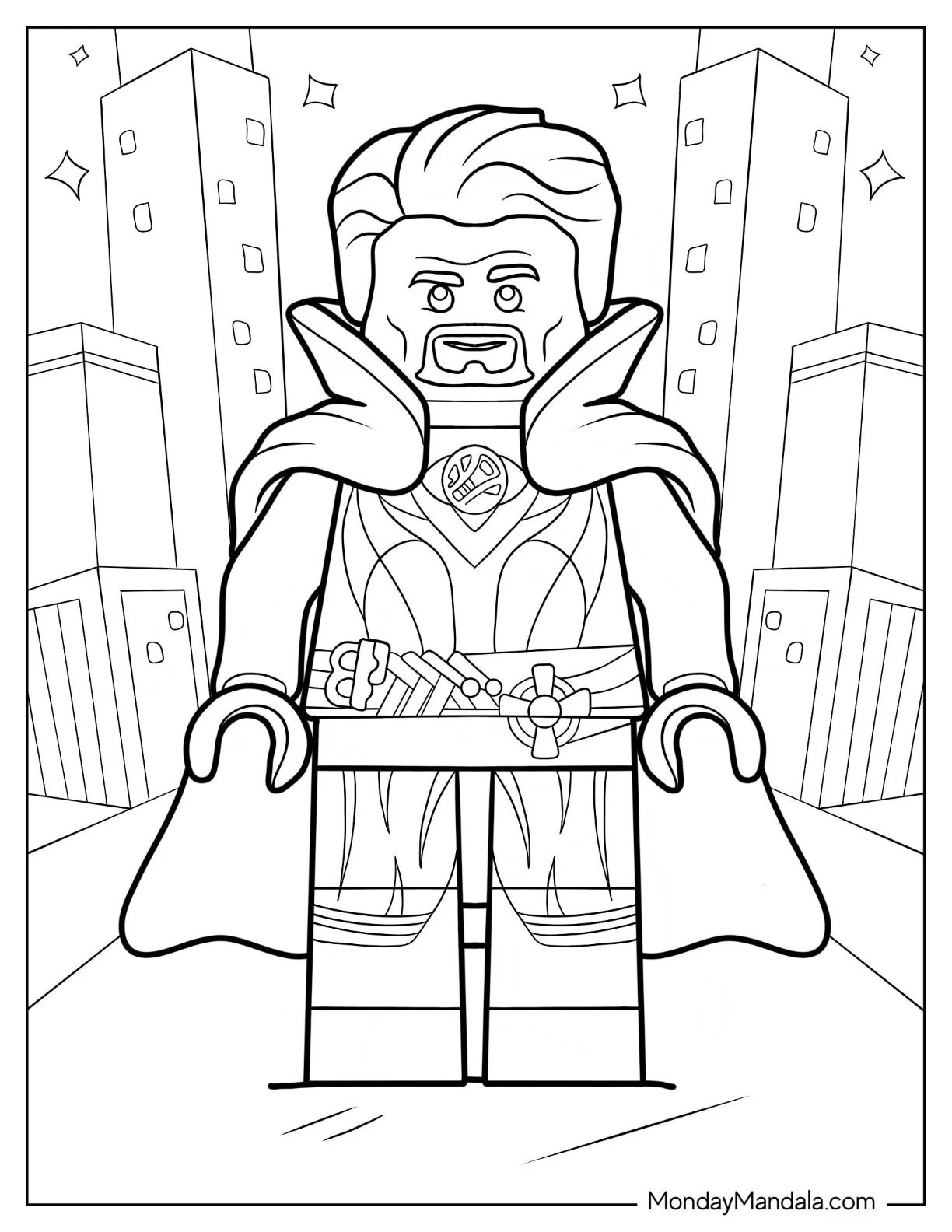 Çocuklar İçin Lego Avengers Boyama Sayfaları 