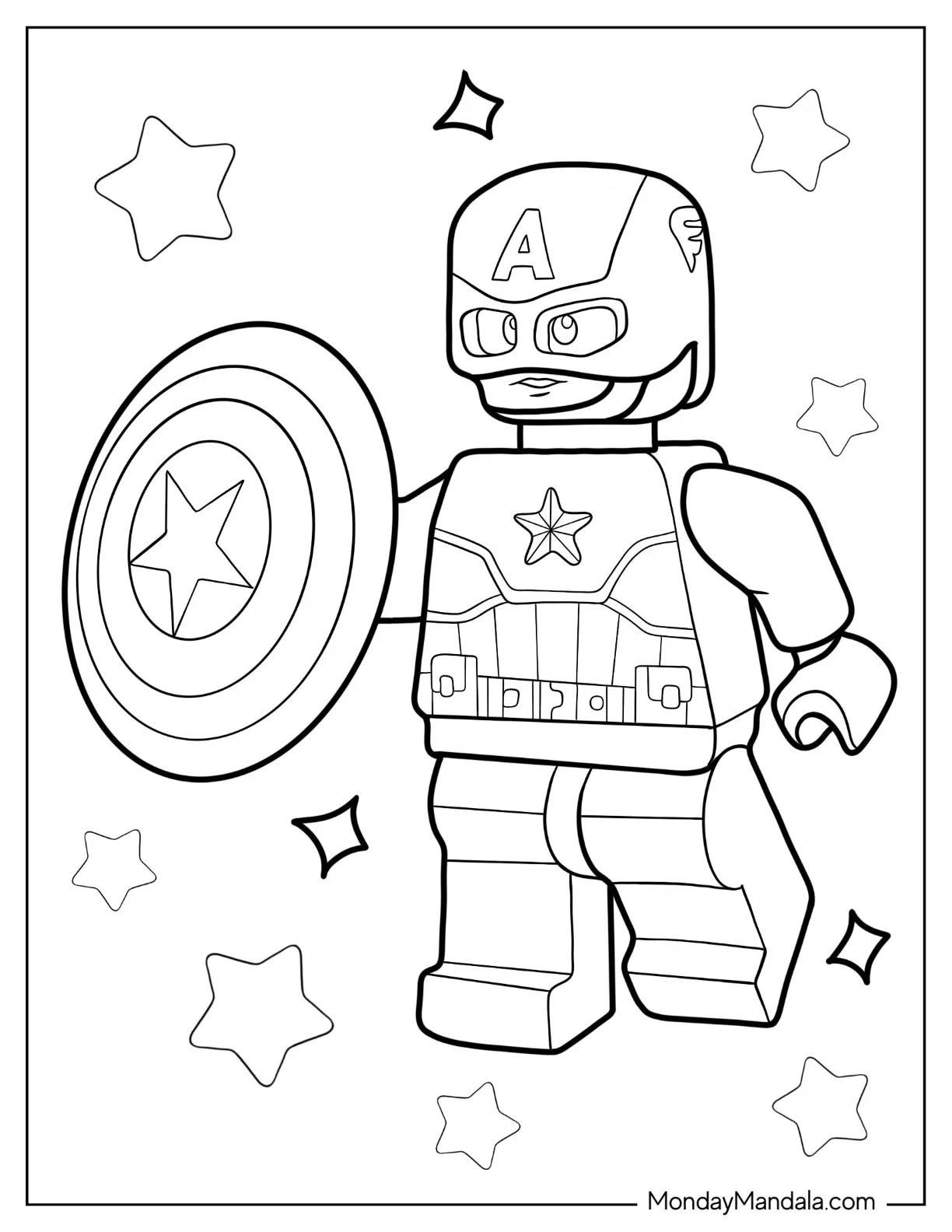 Çocuklar İçin Lego Avengers Boyama Sayfaları 