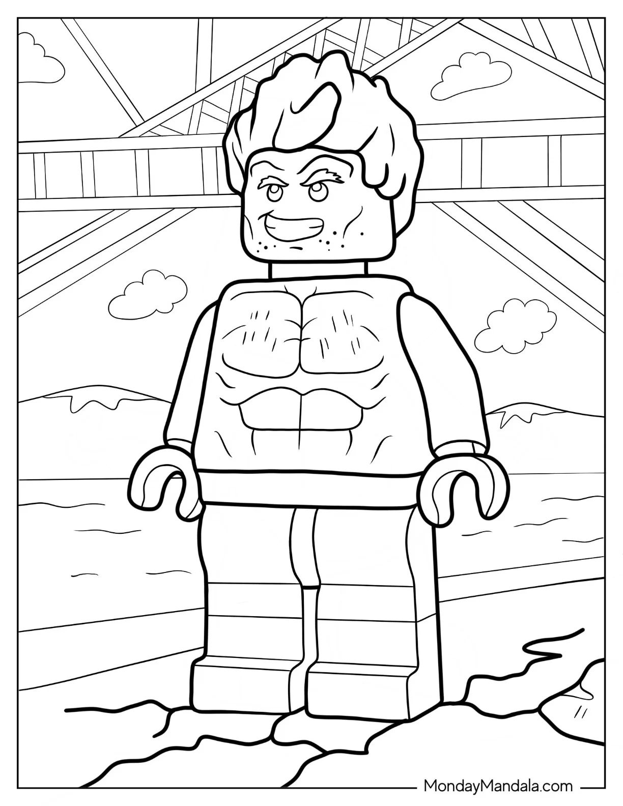 Çocuklar İçin Lego Avengers Boyama Sayfaları 