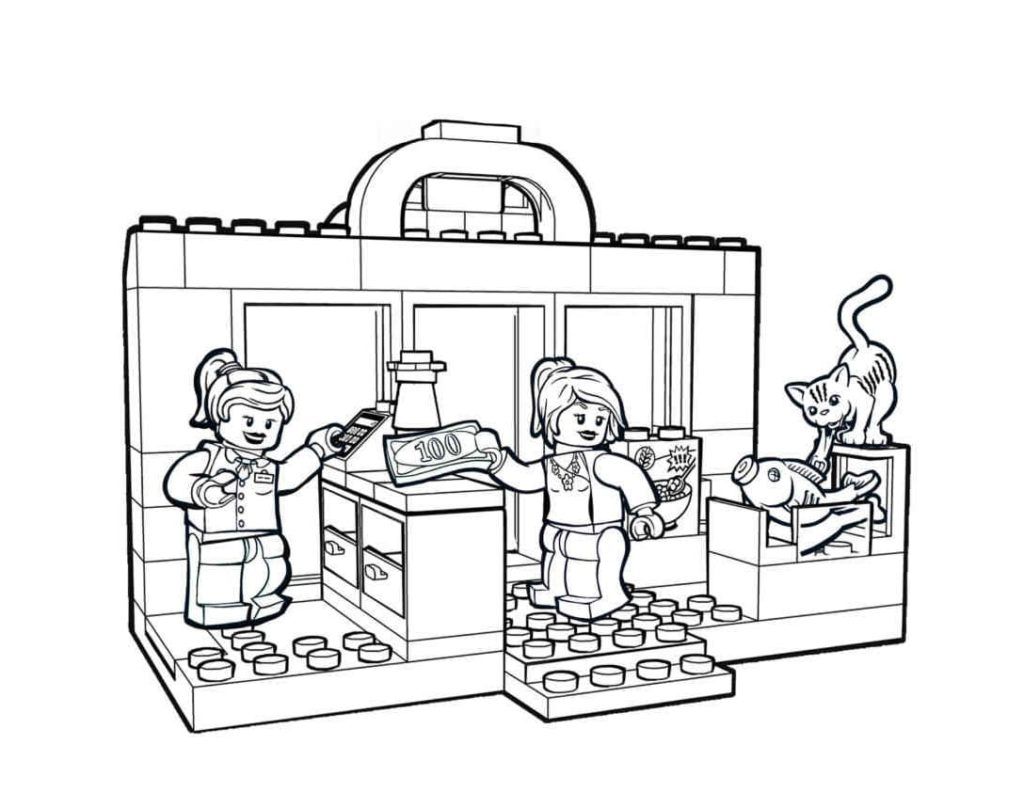 Çocuklar İçin Lego City Boyama Sayfaları 