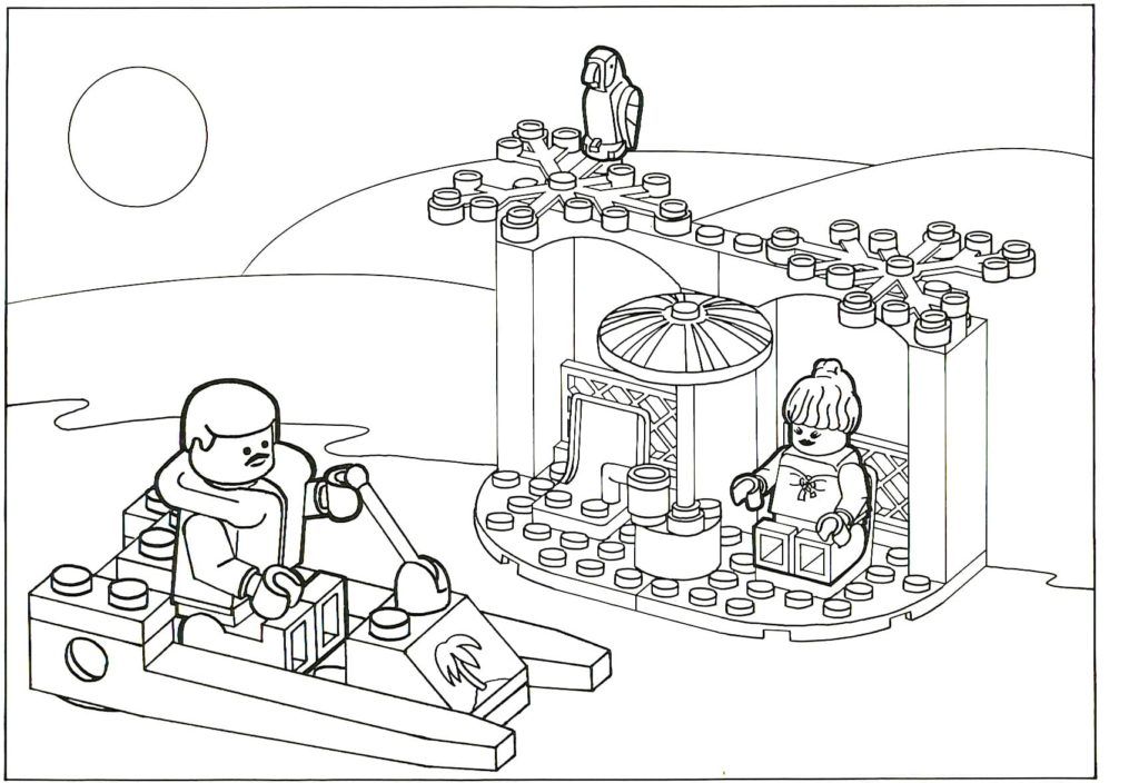 Çocuklar İçin Lego City Boyama Sayfaları 