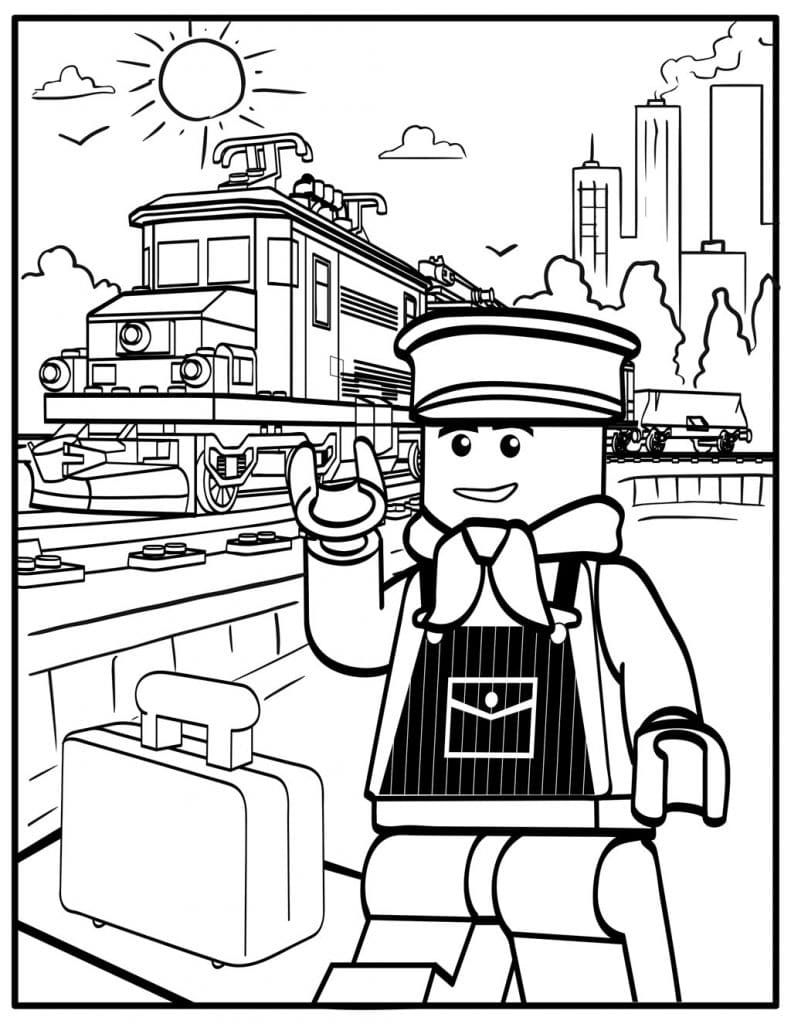 Çocuklar İçin Lego City Boyama Sayfaları 