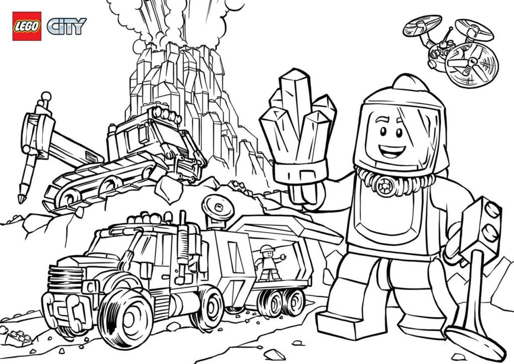 Çocuklar İçin Lego City Boyama Sayfaları 