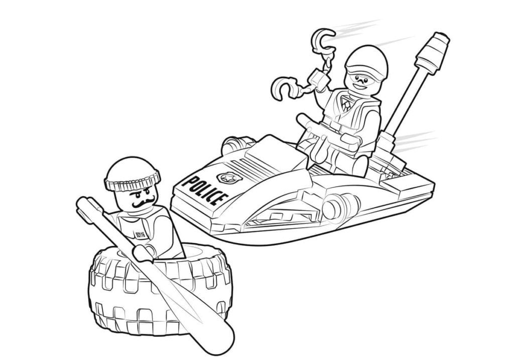 Çocuklar İçin Lego City Boyama Sayfaları 