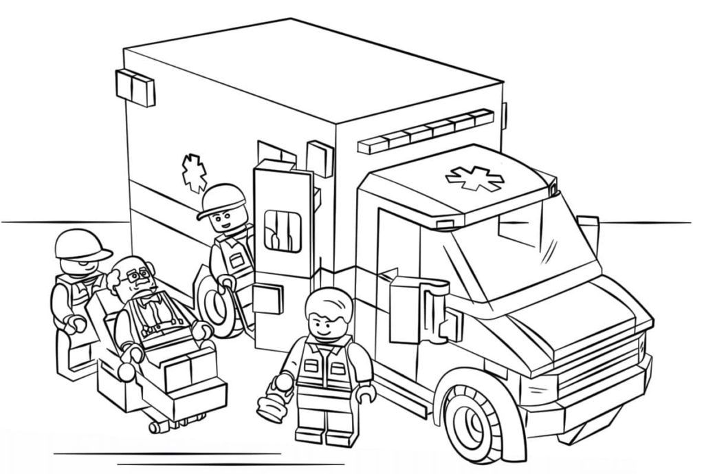 Çocuklar İçin Lego City Boyama Sayfaları 