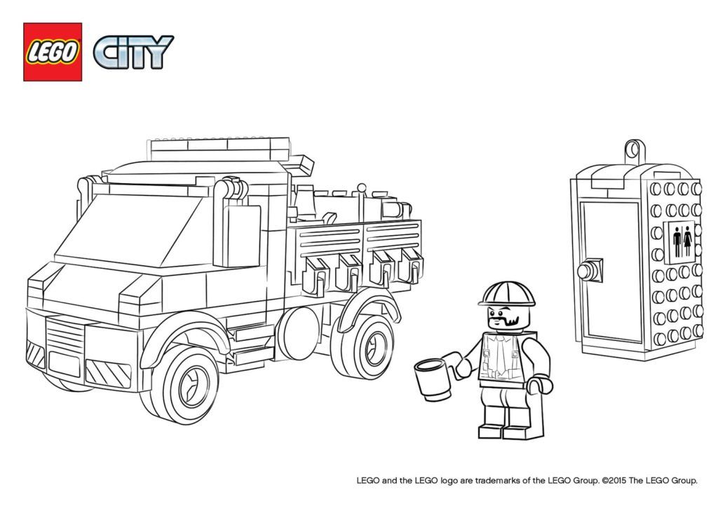 Çocuklar İçin Lego City Boyama Sayfaları 