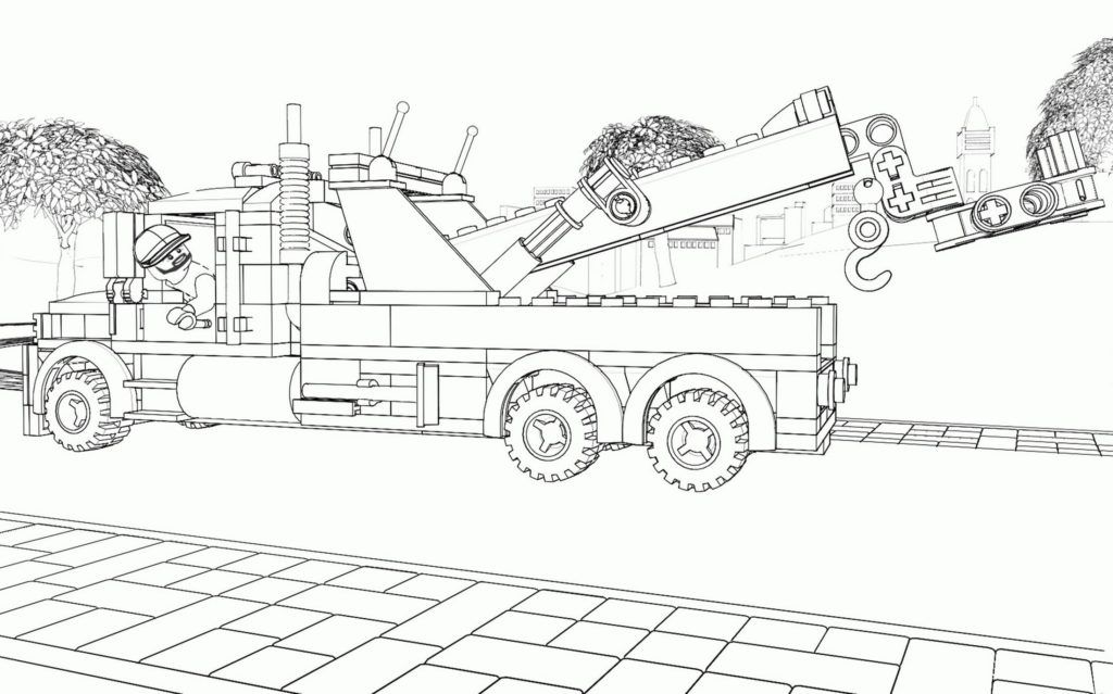 Çocuklar İçin Lego City Boyama Sayfaları 