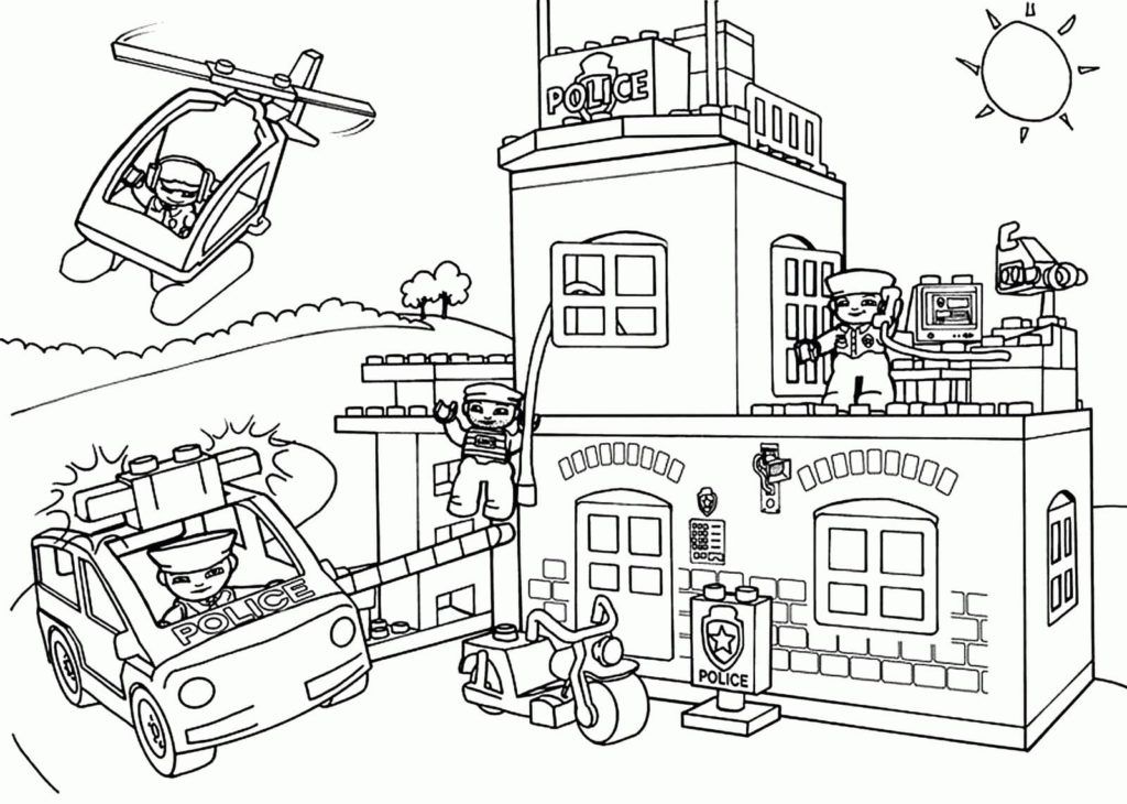 Çocuklar İçin Lego City Boyama Sayfaları 