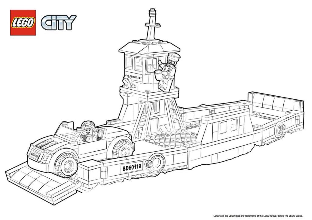 Çocuklar İçin Lego City Boyama Sayfaları 