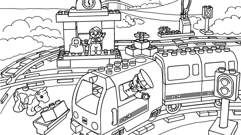 Çocuklar İçin Lego City Boyama Sayfaları 