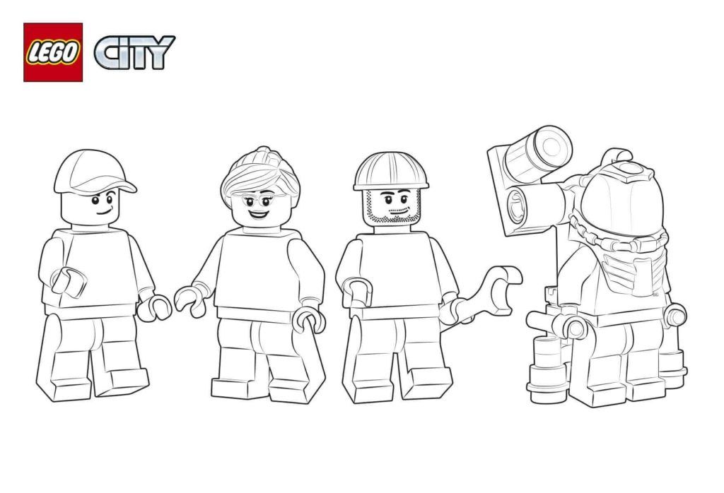 Çocuklar İçin Lego City Boyama Sayfaları 