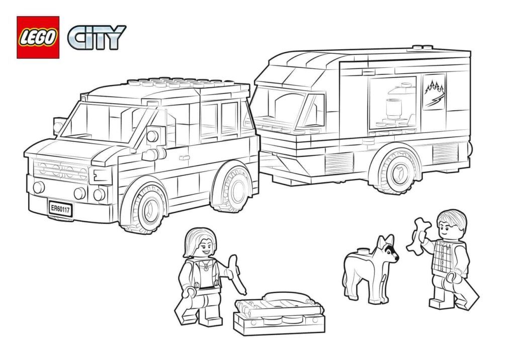 Çocuklar İçin Lego City Boyama Sayfaları 