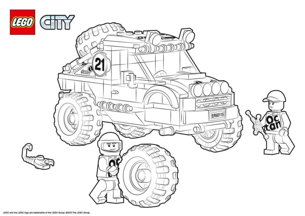 Çocuklar İçin Lego City Boyama Sayfaları 